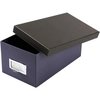 Esselte Index Card Storage Box, 6-1/2"Wx11-1/2"Lx5"H, Indigo/Black OXF406462